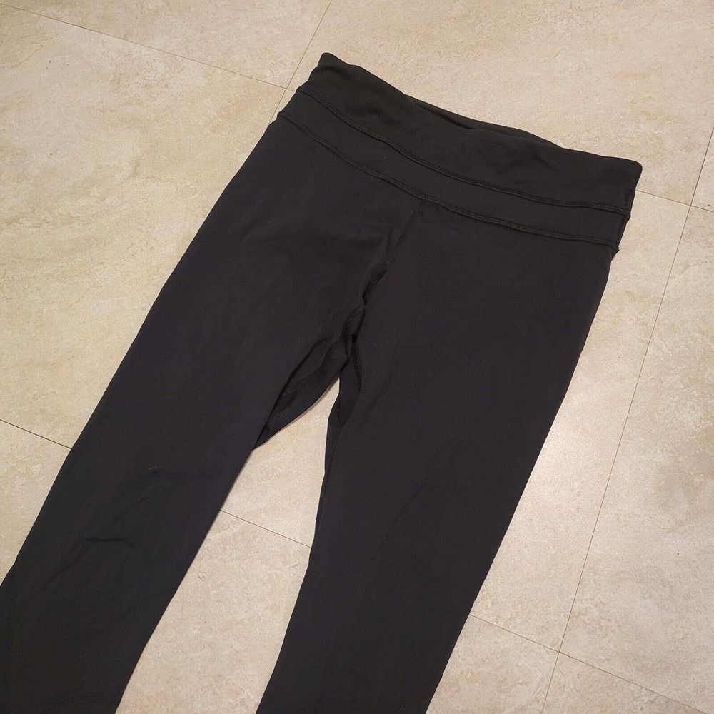 Lululemon Womens 4 Allign Wunder Under Zip Back Pocket Leggings Yoga Pants